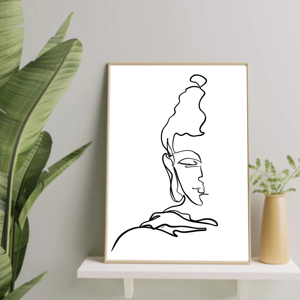 Namaste Defined & Buddha : Canvas Black and White Wall Art