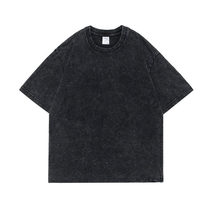 Men's Oversized Harajuku-Style Mineral-Washed T-Shirt