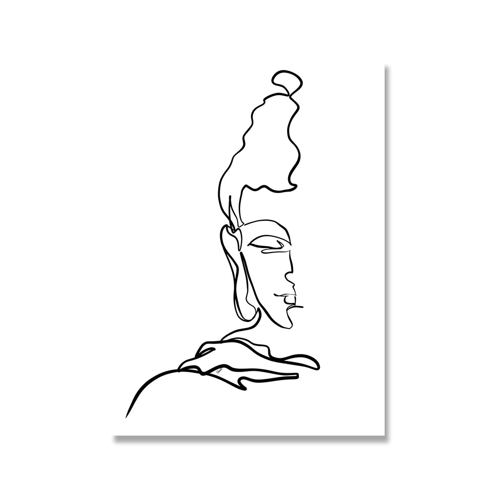 Namaste Defined & Buddha : Canvas Black and White Wall Art