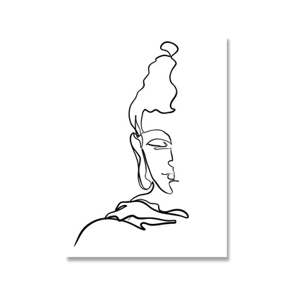 Namaste Defined & Buddha : Canvas Black and White Wall Art