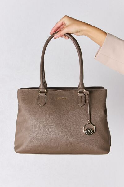 Structured Leather Handbag by David Jones