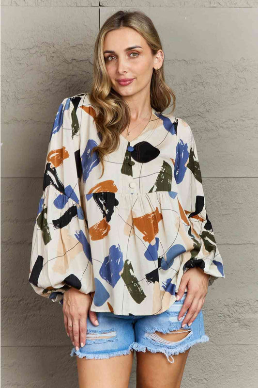 Wishful Thinking Multi Colored Printed Blouse by Hailey & Co