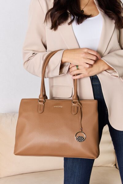 Structured Leather Handbag by David Jones