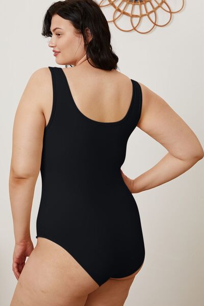 Full Size Square Neck Sleeveless Bodysuit by Basic Bae