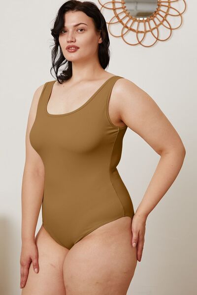 Full Size Square Neck Sleeveless Bodysuit by Basic Bae